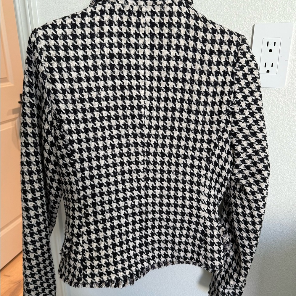 ANTHROPOLOGIE Dolan Black and White Houndstooth Blazer (NWT) - Picture 2 of 6